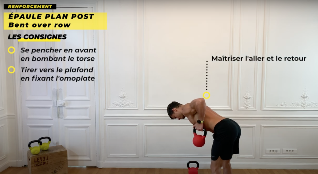exercice de renforcement musculaire dos biceps fixateur omoplate